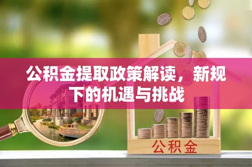 磐安公积金提取政策解读，新规下的机遇与挑战