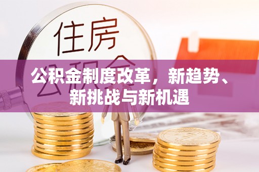 磐安公积金制度改革，新趋势、新挑战与新机遇