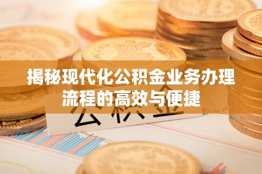 磐安揭秘现代化公积金业务办理流程的高效与便捷