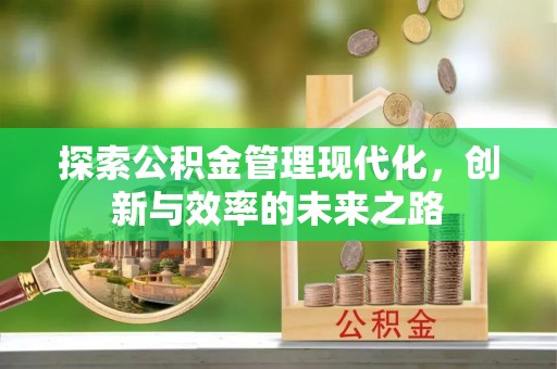 磐安探索公积金管理现代化，创新与效率的未来之路