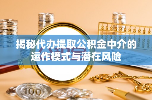 磐安揭秘代办提取公积金中介的运作模式与潜在风险
