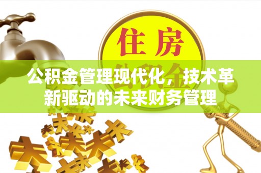 磐安公积金管理现代化，技术革新驱动的未来财务管理