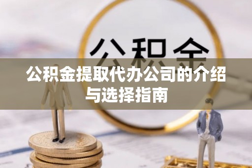 磐安公积金提取代办公司的介绍与选择指南
