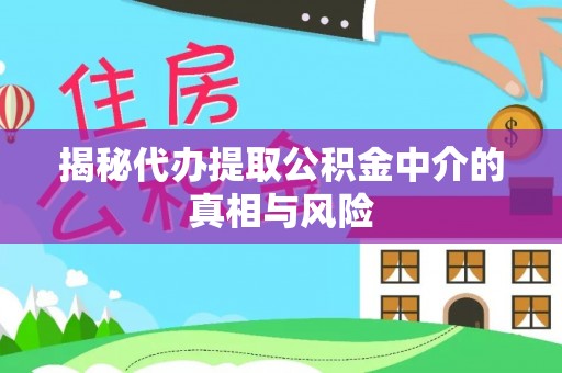 磐安揭秘代办提取公积金中介的真相与风险