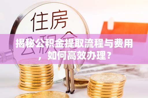 磐安揭秘公积金提取流程与费用，如何高效办理？