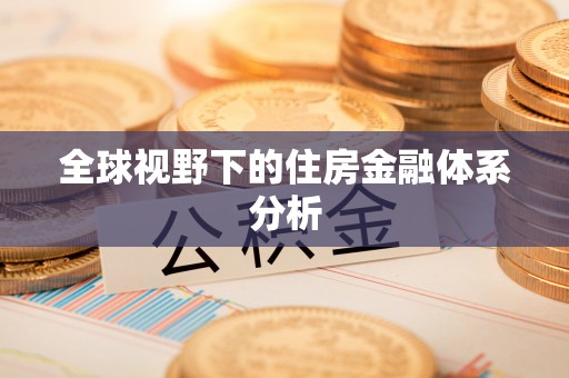 磐安全球视野下的住房金融体系分析