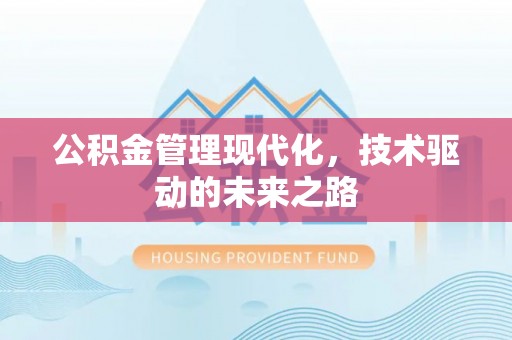 磐安公积金管理现代化，技术驱动的未来之路